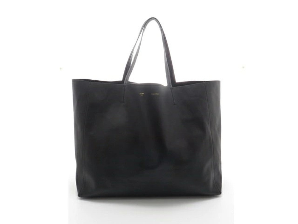 Celine Horizontal Cabas Tote Bag Black Lambskin